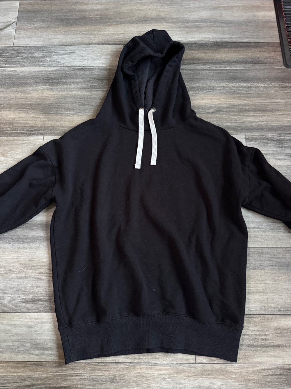 Womens Black Cotton blend Hoodie